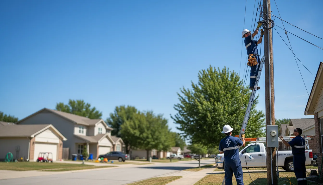 Residential electrician providing installation services in La Prairie, IL